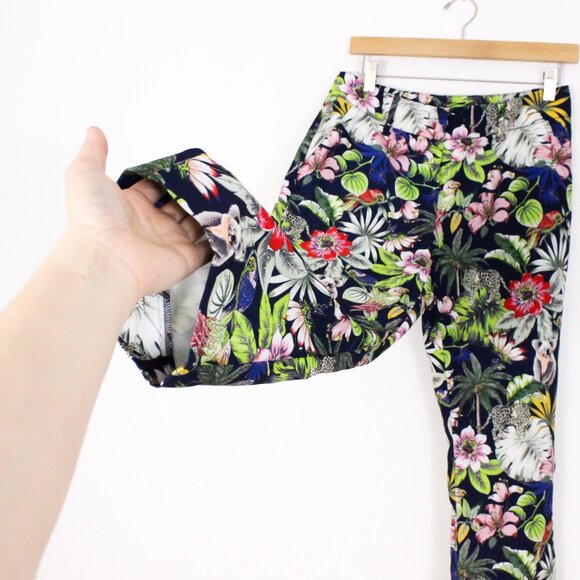 *Raffaello Rossi Dora Cropped Floral & Animal Print Straight Leg Pants - Picture 4 of 6